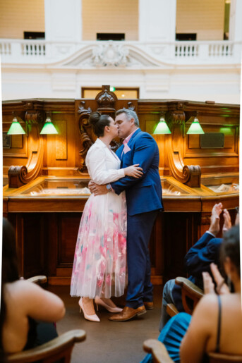 Intimate State Library Victoria wedding for Colleen and Grant by Showtime Events. Photos by Theodore & Co.