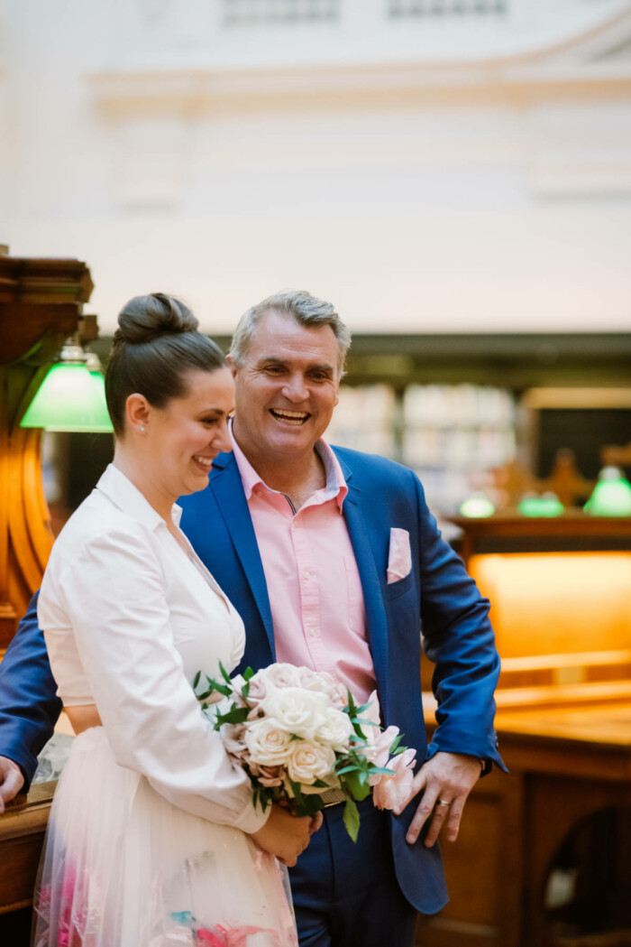 Intimate State Library Victoria wedding for Colleen and Grant by Showtime Events. Photos by Theodore & Co.