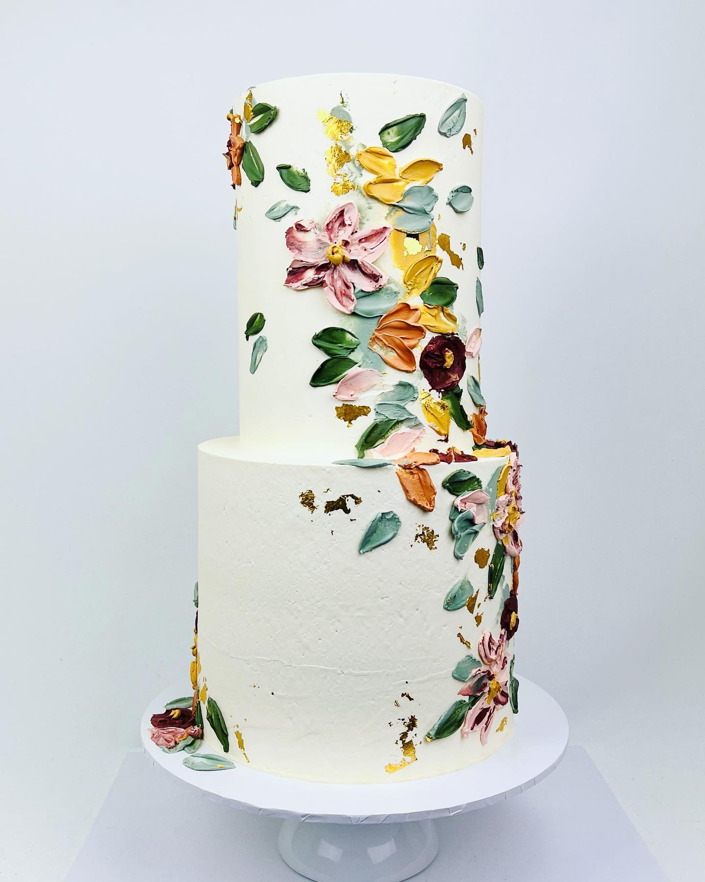 Wedding cake trends we're loving painted florals