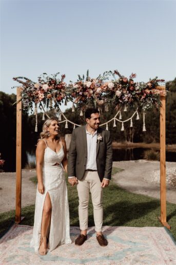 Anna and Kris' Wedding at The Shearing Shed photographed by Claire Davie