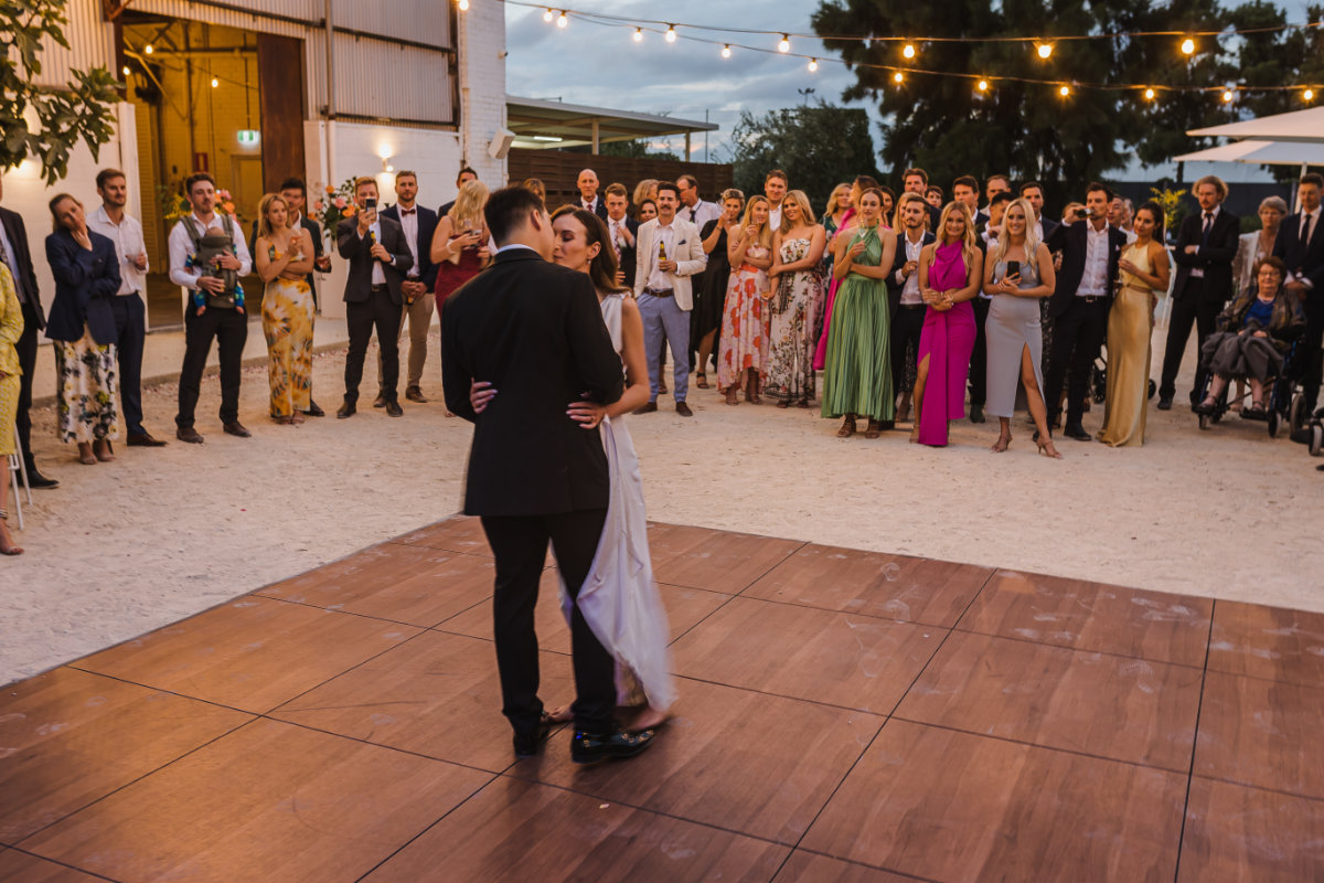 Emily and Dann's Assembly Yard wedding, photographed by Christopher Millen