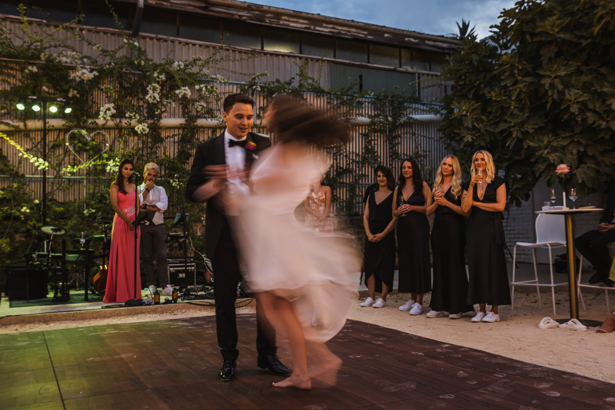 Emily and Dann's Assembly Yard wedding, photographed by Christopher Millen