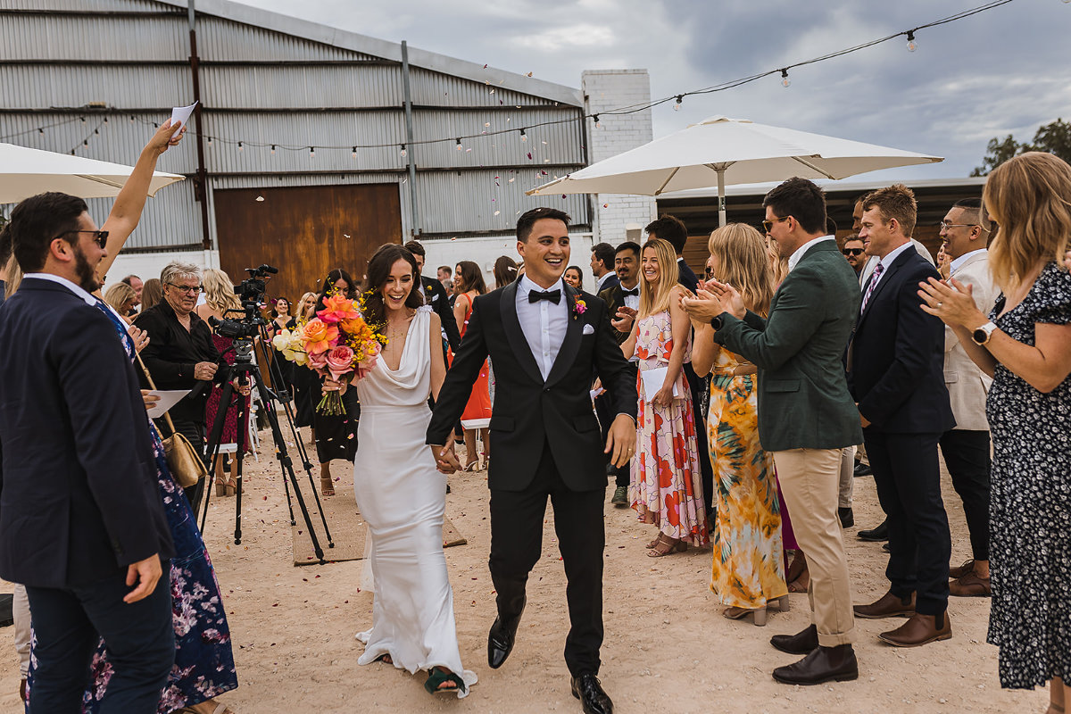 Assembly Yard wedding for Emily and Dann. Photographed by Christopher Millen.