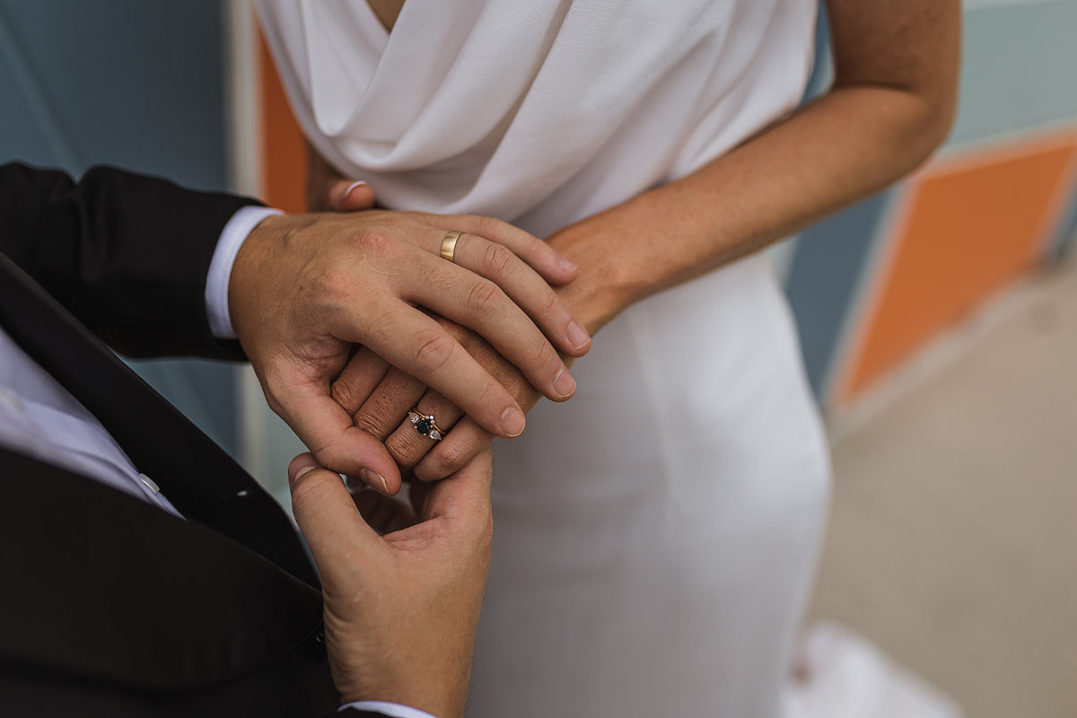 Assembly Yard wedding for Emily and Dann. Photographed by Christopher Millen.