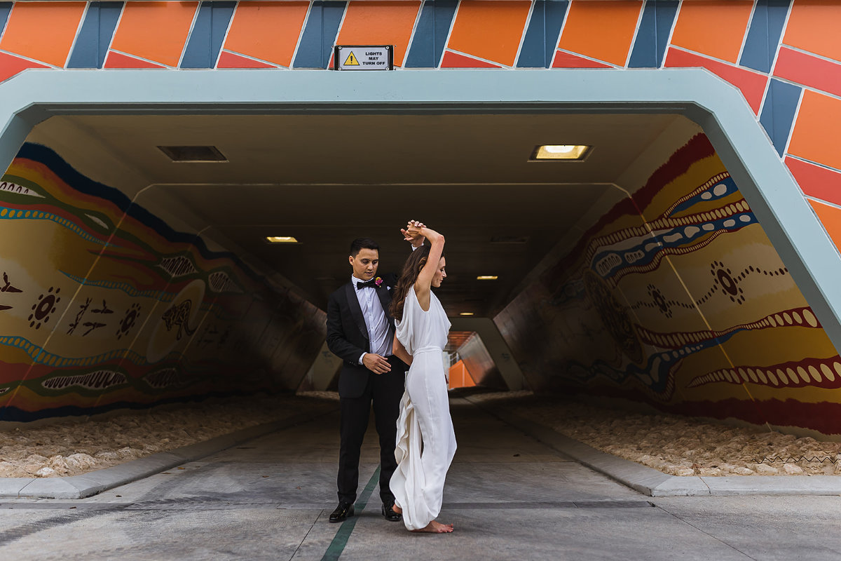 Assembly Yard wedding for Emily and Dann. Photographed by Christopher Millen.