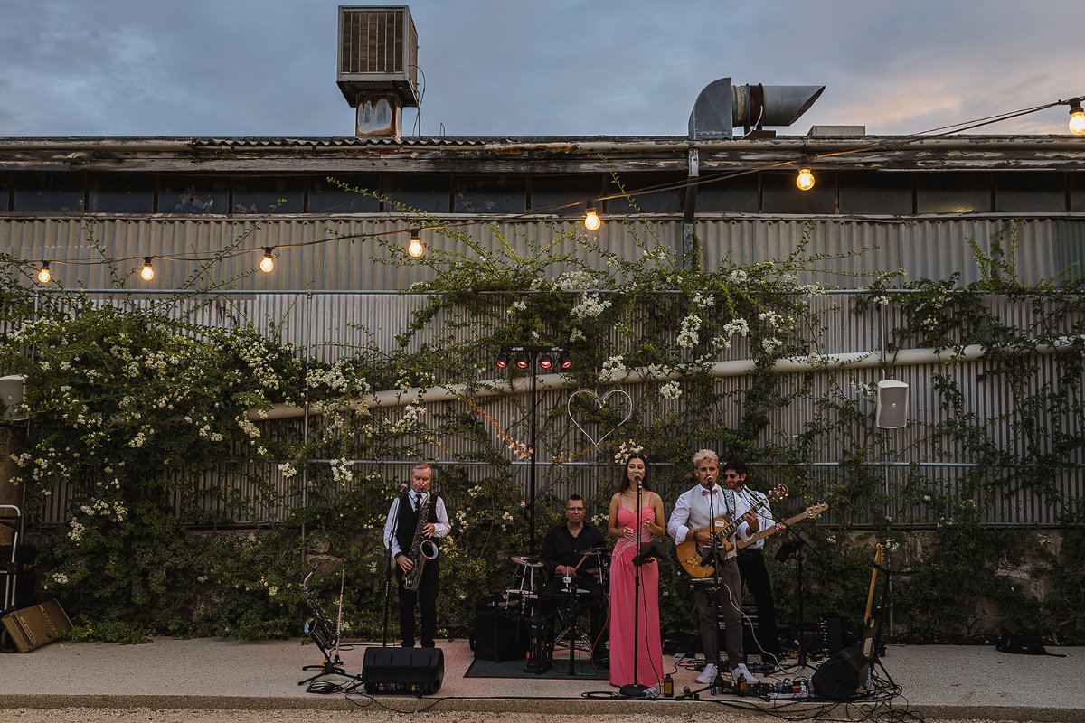 Assembly Yard wedding for Emily and Dann. Photographed by Christopher Millen.