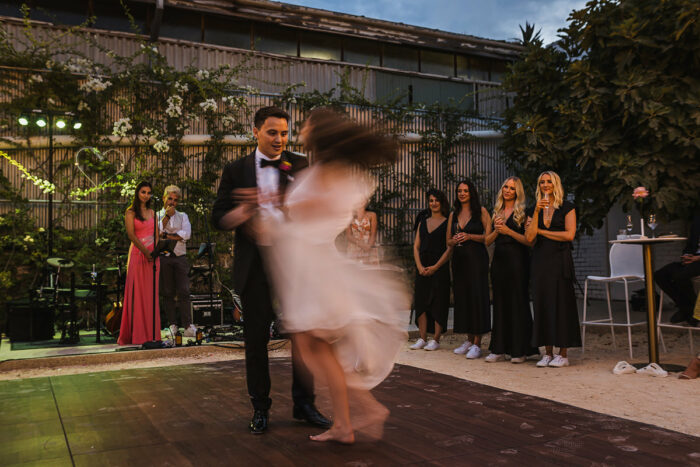 Assembly Yard wedding for Emily and Dann. Photographed by Christopher Millen.