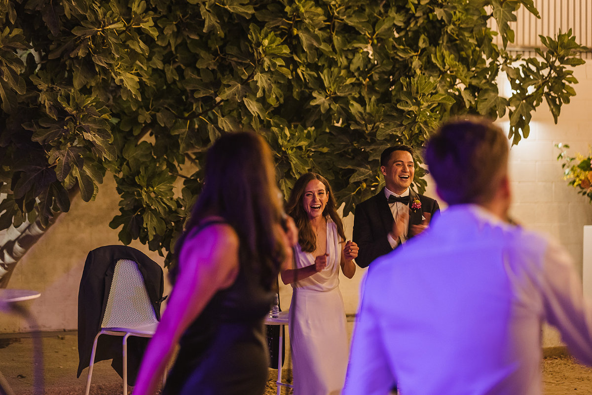 Assembly Yard wedding for Emily and Dann. Photographed by Christopher Millen.