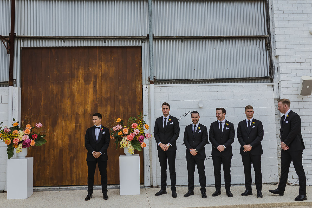 Assembly Yard wedding for Emily and Dann. Photographed by Christopher Millen.