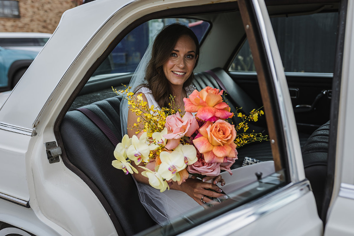 Assembly Yard wedding for Emily and Dann. Photographed by Christopher Millen.