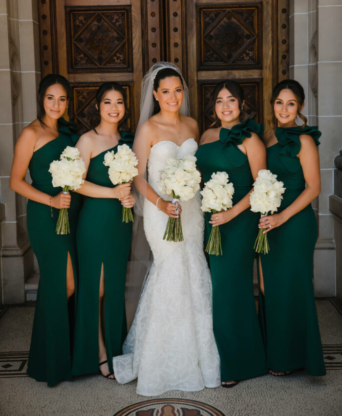 Forest green bridesmaid dress inspiration