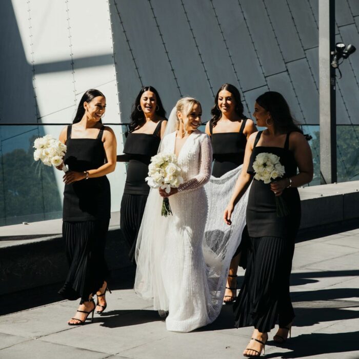 Black bridesmaid dress inspiration