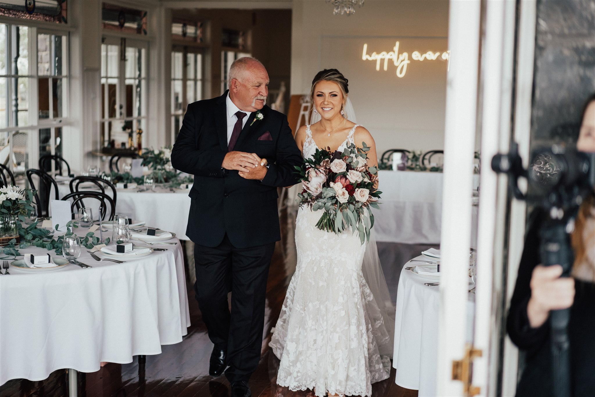 Dads at weddings: The walk towards the aisle. Photo by Rick Liston Photography.