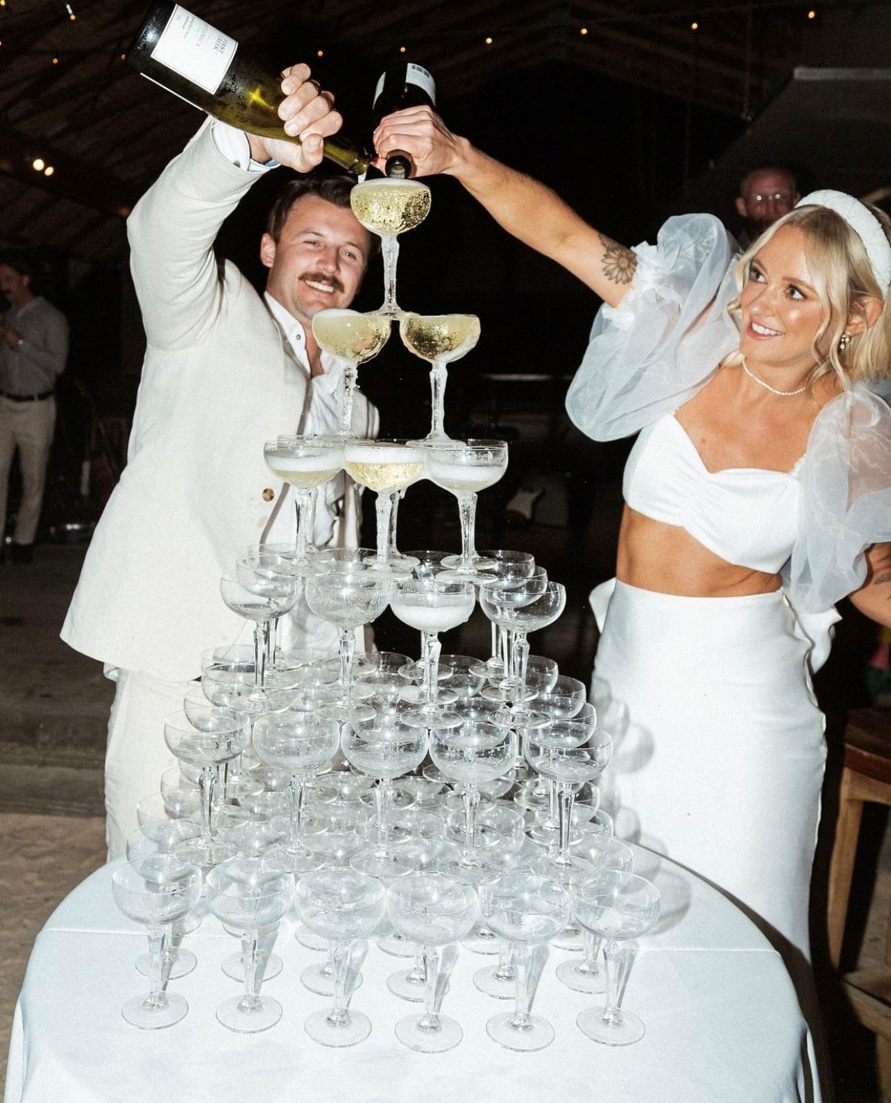  Freedom Shores champagne tower captured by Brooklyn Stewart Photography