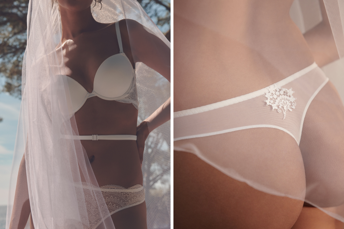 Bridal lingerie must-haves with Simone Pérèle. Simone Perele Bridal Edit, Bridal Lingerie, Silk Sleepwear, Wedding Lingerie
