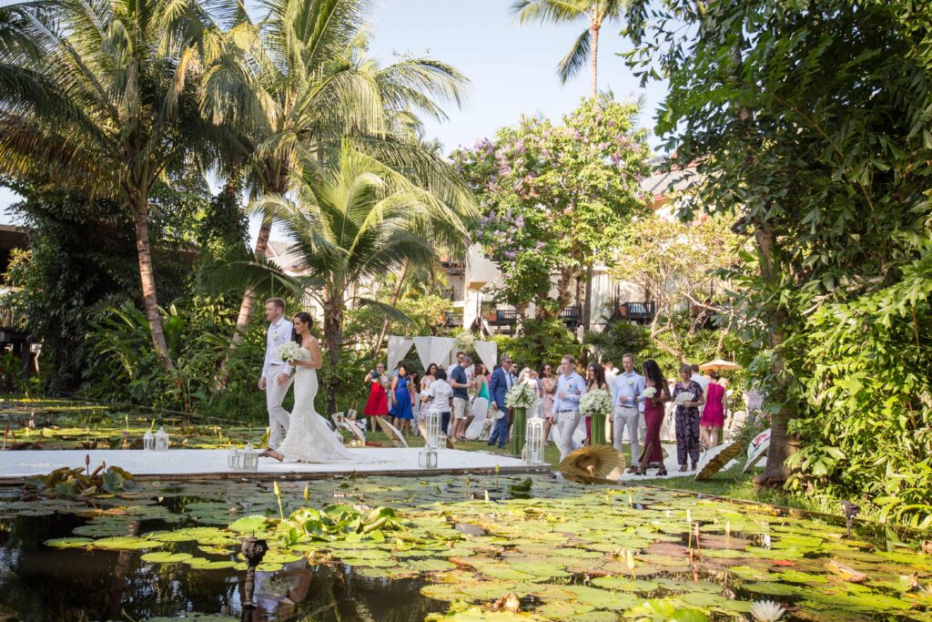 Anantara Bophut Koh Samui Resort Lilypond Garden Ceremony Thailand destination wedding venues