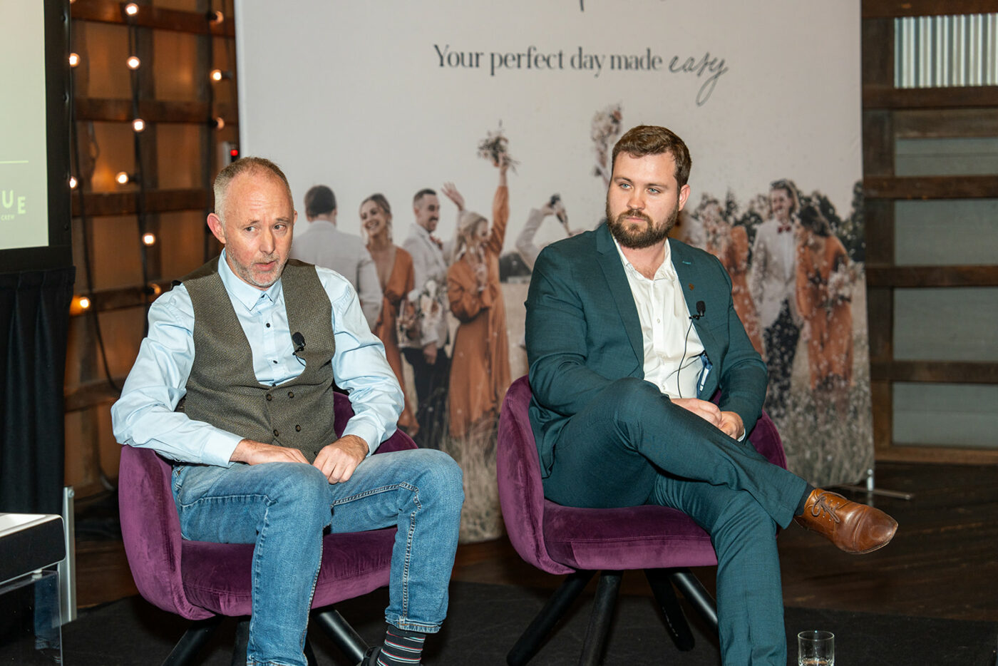 Evolve 2024 Sydney panellists, photographer Ben Newnam (left) and musician Nick Read. Image: Coco Celebrations