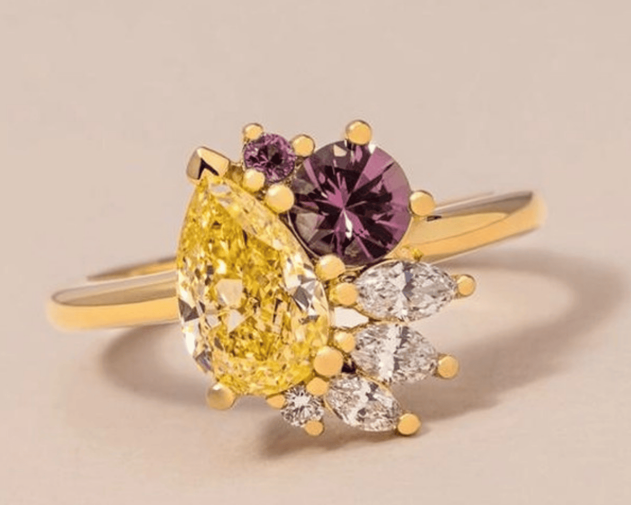 coloured engagement rings