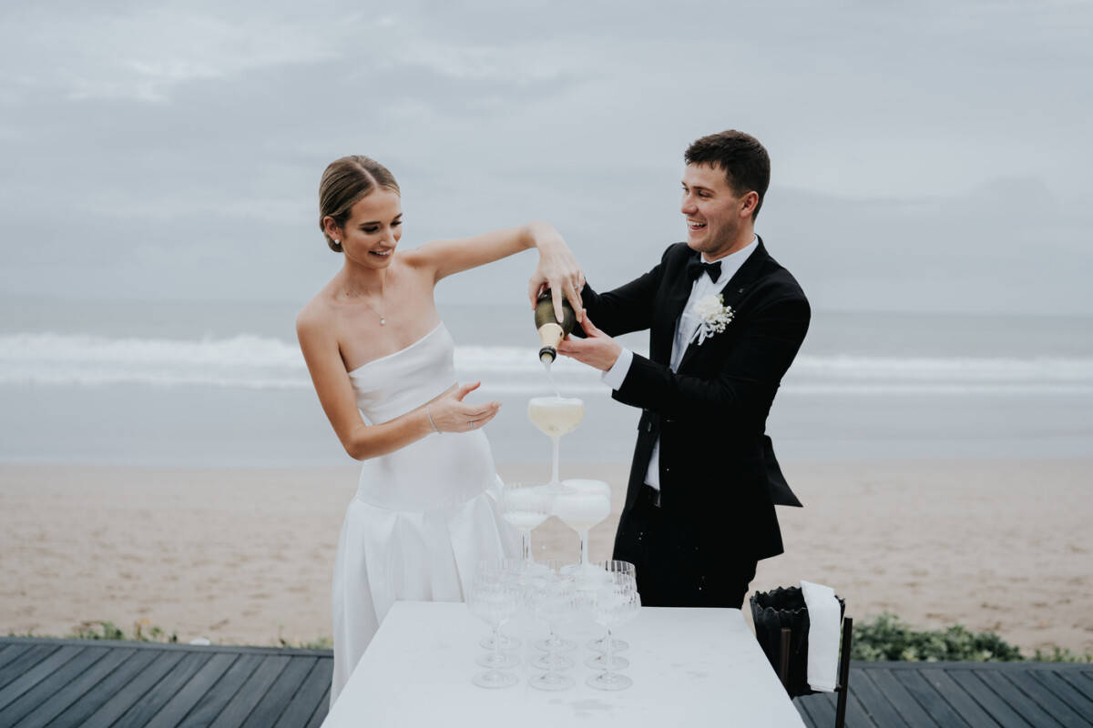 This is how much a destination wedding actually costs The Samaya Seminyak Champagne Tower 1200x800 1